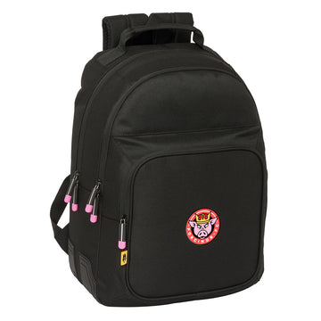 School Bag Kings League Porcinos Black 32 x 42 x 15 cm