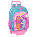 School Rucksack with Wheels My Little Pony Magic Pink Turquoise 33 x 42 x 14 cm