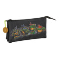 Triple Carry-all Teenage Mutant Ninja Turtles Black Grey 22 x 12 x 3 cm