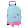 School Rucksack with Wheels Safta Bicicleta Blue 33 x 45 x 22 cm Bicycle