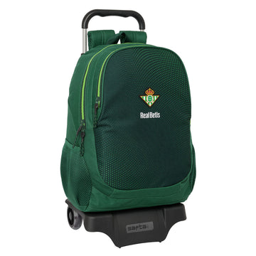 School Rucksack with Wheels Real Betis Balompié Green 30 x 43 x 14 cm