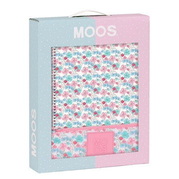 Stationery Set Moos Flores 28 x 35 x 6 cm 3 Pieces