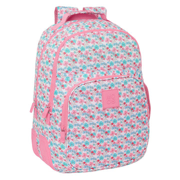 School Bag Moos Flores Multicolour 32 x 42 x 15 cm