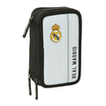 Triple Pencil Case Real Madrid C.F. White Grey 12,5 x 19,5 x 5,5 cm 36 Pieces