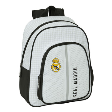 School Bag Real Madrid C.F. 24/25 White Grey 28 x 34 x 10 cm