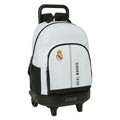 School Rucksack with Wheels Real Madrid C.F. 24/25 White Grey 33 x 45 x 22 cm