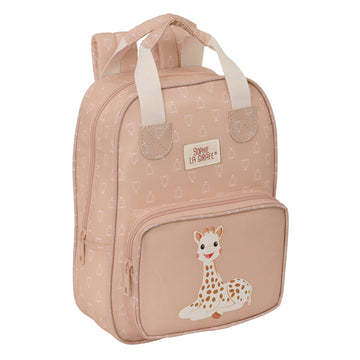 School Bag Sophie la Girafe Beige 20 x 28 x 8 cm