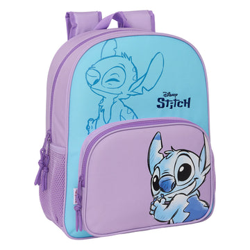 School Bag Lilo & Stitch Sweet Blue Lilac 32 x 38 x 12 cm