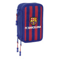 Triple Pencil Case F.C. Barcelona 24/25 Maroon Navy Blue 12,5 x 19,5 x 5,5 cm 36 Pieces