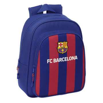 School Bag F.C. Barcelona 24/25 Maroon Navy Blue 27 x 33 x 10 cm