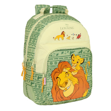 School Bag Mufasa Green Beige 32 x 42 x 15 cm