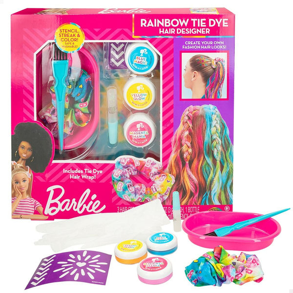 Hair Dressing Set Barbie Rainbow Tie Hair with highlights Multicolour