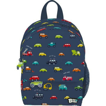 School Bag Bits&Bobs Cars Navy Blue 28,5 x 21,5 x 10 cm