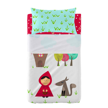 Bedding set HappyFriday Mr Fox Grandma Multicolour Baby Crib 2 Pieces