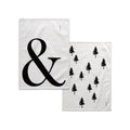Kitchen Cloth HappyFriday Blanc Ampersand Multicolour 70 x 50 cm (2 Units)