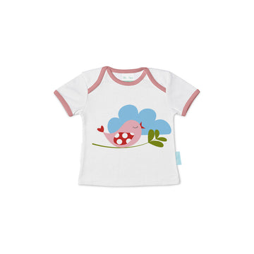 Child's Short Sleeve T-Shirt HappyFriday Mr Fox Little Birds Multicolour 6-9 Months