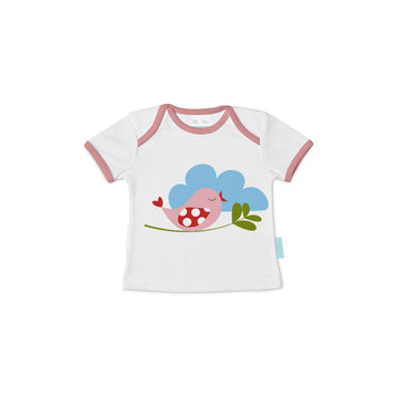 Child's Short Sleeve T-Shirt HappyFriday Mr Fox Little Birds Multicolour 18-24 meses