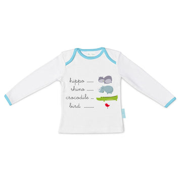 Children’s Long Sleeve T-shirt HappyFriday Mr Fox Hippo Multicolour 18-24 meses