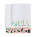 Towel set HappyFriday Moshi Moshi Panda Garden Pink 2 Pieces