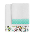 Towel set HappyFriday Birds of paradise Multicolour 2 Pieces