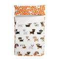 Quilted Zipper Bedding HappyFriday Mr Fox Dogs Multicolour 90 x 200 cm