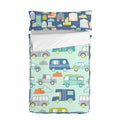 Quilted Zipper Bedding HappyFriday Moshi Moshi Holidays Multicolour 105 x 200 cm