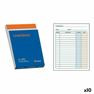 Waiters Book DOHE 50088D 1/8 100 Sheets (10 Units)