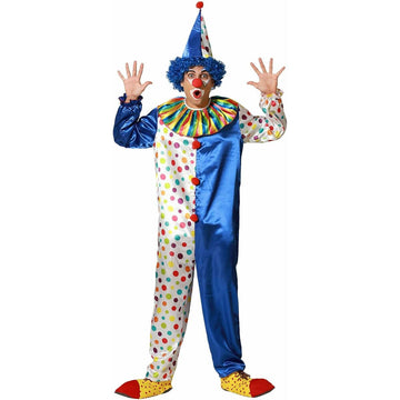 Costume for Adults M/L Male Clown Blue