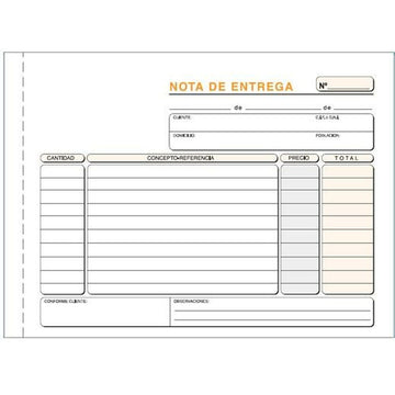 Delivery Book 21 x 15 cm (5 Units)