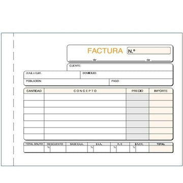 Invoice Check-book 15 x 10,5 cm (5 Units)