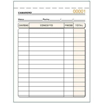 Invoice Check-book 10,5 x 15 cm (5 Units)