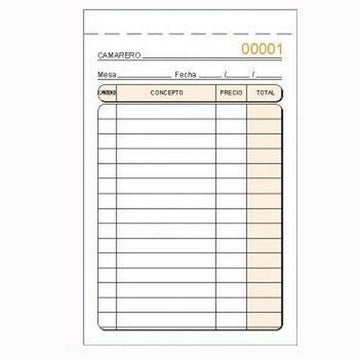 Invoice Check-book 9 x 14 cm (10 Units)