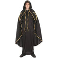 Cloak Costume for Adults Black Golden