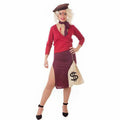 Costume for Adults Bonnie Gangster 4 Pieces Red