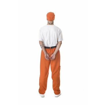 Costume for Adults Orange Male Prisoner L