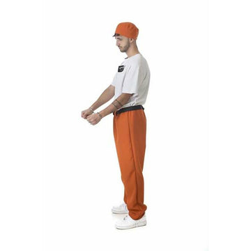 Costume for Adults Orange Male Prisoner XL