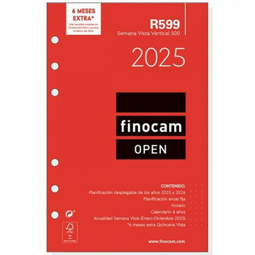 Diary Refill Finocam OPEN R599 2025 11,7 x 18,1 cm