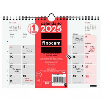 Wall calendar Finocam Paper 2025 21 x 15 cm