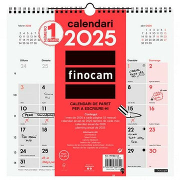 Wall calendar Finocam Paper 2025 300 x 300 mm