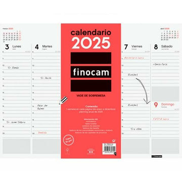 Desktop Calendar Finocam Paper 42 x 31 cm 2025 Week to view