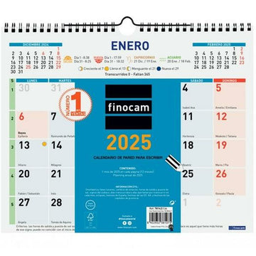 Wall calendar Finocam Multicolour Paper 2025 30 x 24,7 cm