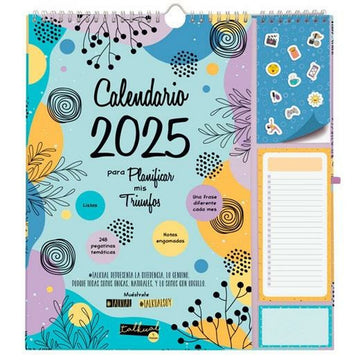 Wall calendar Finocam TALKUAL Multicolour Paper 2025 21,5 x 32,5 cm