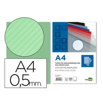 Set of lids Liderpapel TE21 Plastic Green (100 Units)