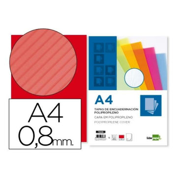 Set of lids Liderpapel TA08 Cardboard Red (50 Units)