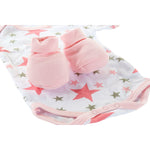 Set of clothes DKD Home Decor Blue Pink 0-6 Months Cotton Stars (2 Units)