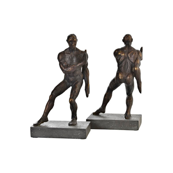 Bookend DKD Home Decor Copper Resin Men (14 x 8,4 x 25 cm)