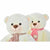 Teddy Bear DKD Home Decor Red White Burgundy Children's 20 x 20 x 50 cm (2 Units)