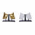Bookend DKD Home Decor 30,5 x 10 x 22 cm Face Resin Modern (2 Units)
