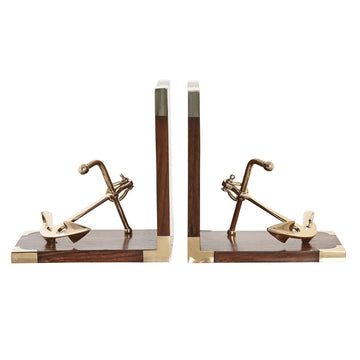 Bookend DKD Home Decor 30 x 10 x 16 cm Anchor Vintage Brass