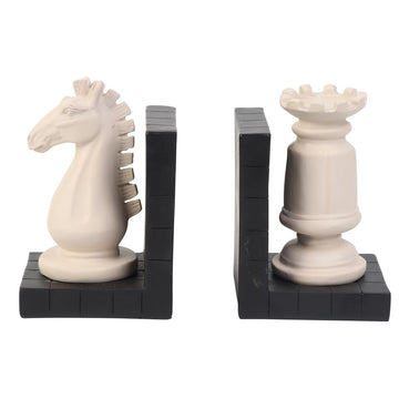 Bookend Home ESPRIT Ceramic MDF Wood Chess 11 x 9 x 17 cm